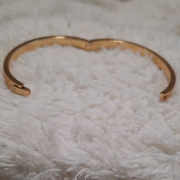 Coach Gold Engraved Bangle Bracelet - Picture 6 of 9